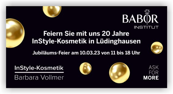 20 Jahre InStyle-Kosmetik Barbara Vollmer in Lüdinghausen
